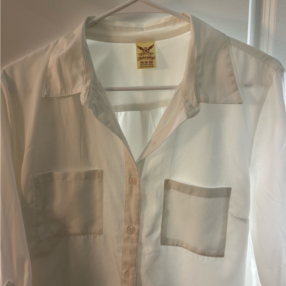 Faded Glory Women's White Blouse